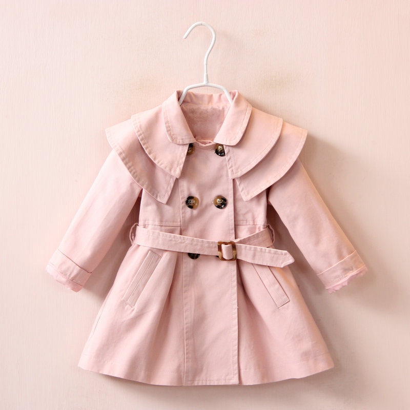 Kids Jacket Girls Trench Coat Outerwear